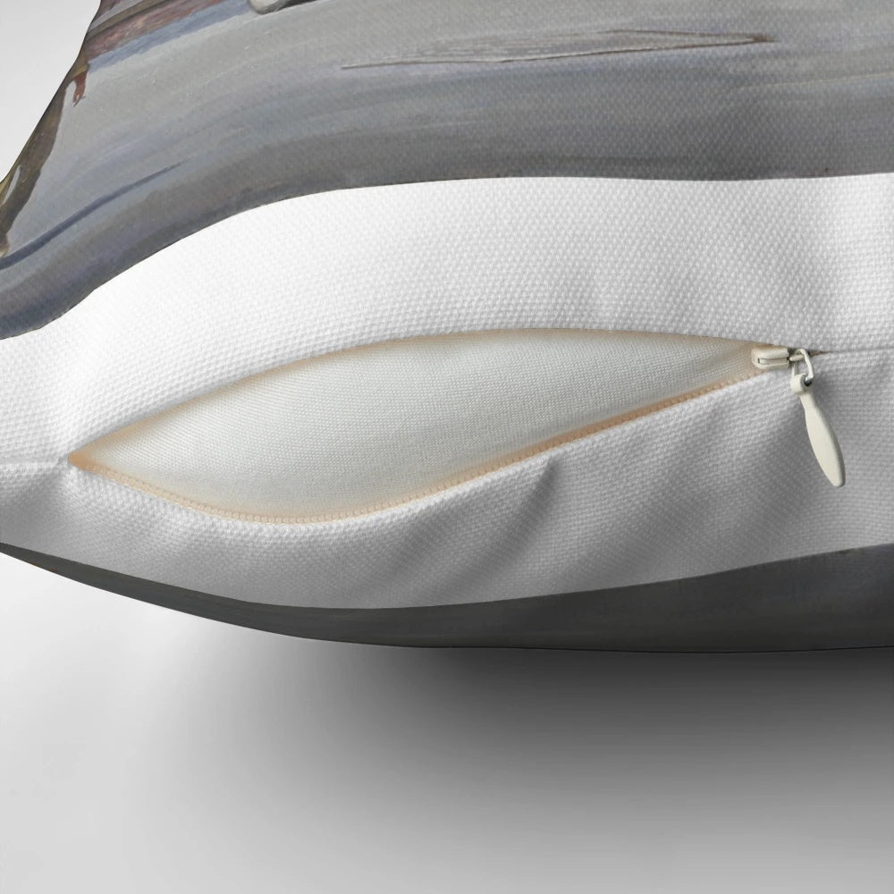 Knowles' Bedford S-type Pillow featuring a classic vintage truck transport art piece