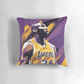 Kobe Bryant Lakers Basketball Artwork Pillow featuring the Black Mamba