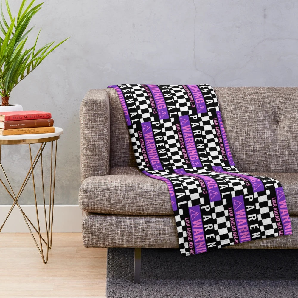 Kokichi Ouma inspired plush blanket featuring the character from the Danganronpa anime series