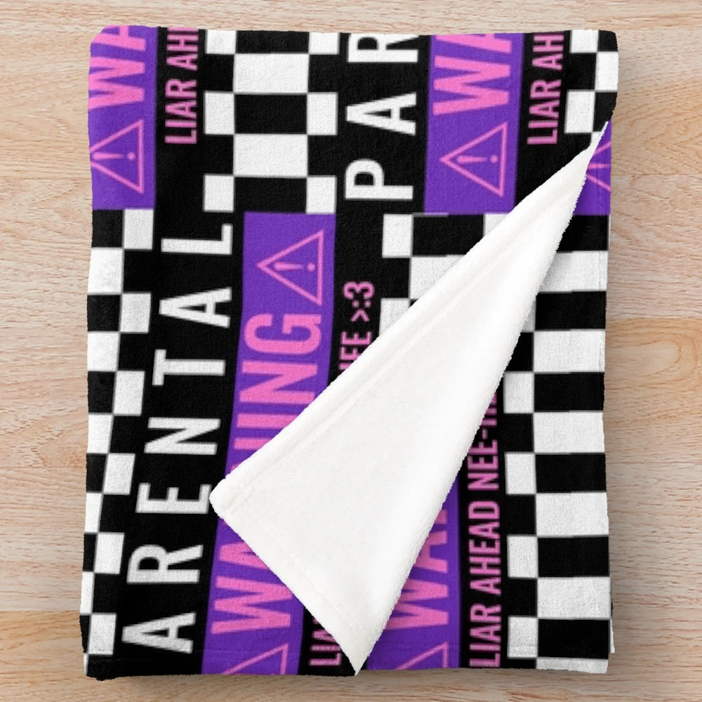 Kokichi Ouma inspired plush blanket featuring the character from the Danganronpa anime series