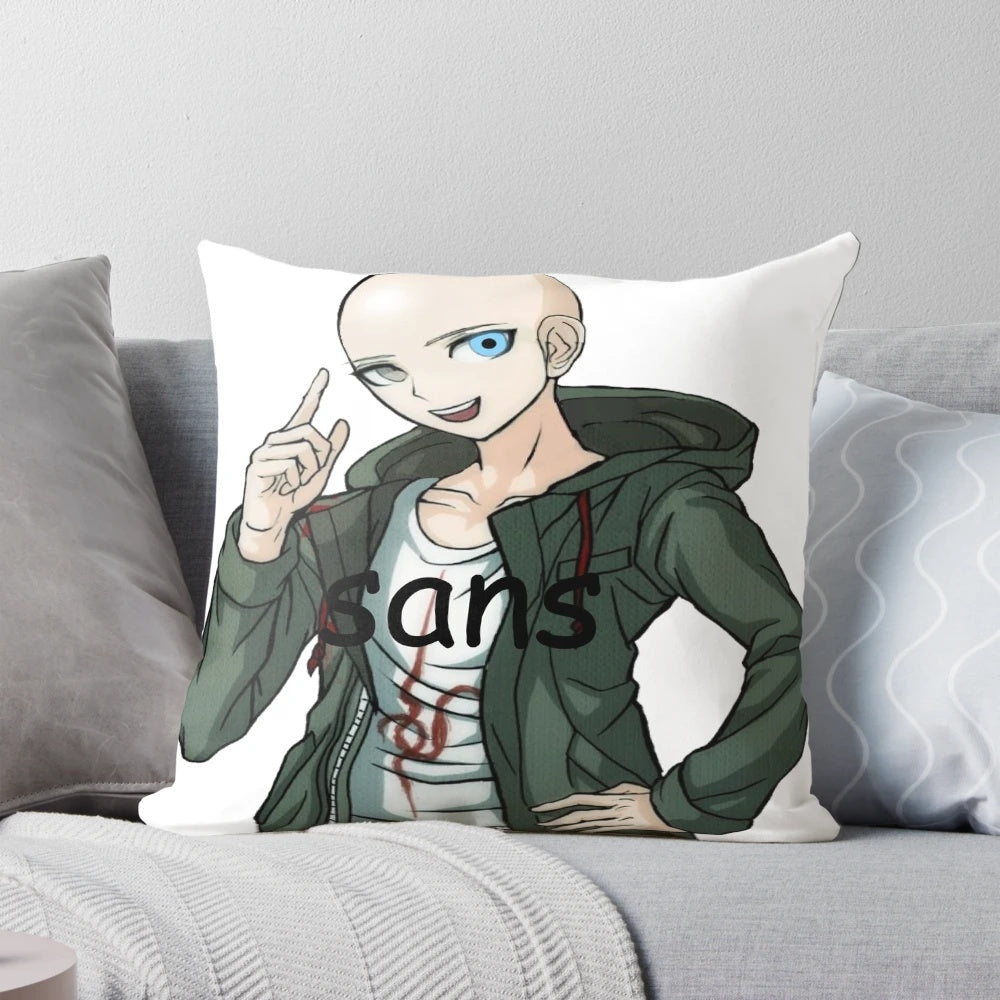 Komaeda Sans Pillow - Comfortable and Stylish Danganronpa and Undertale Crossover Merchandise