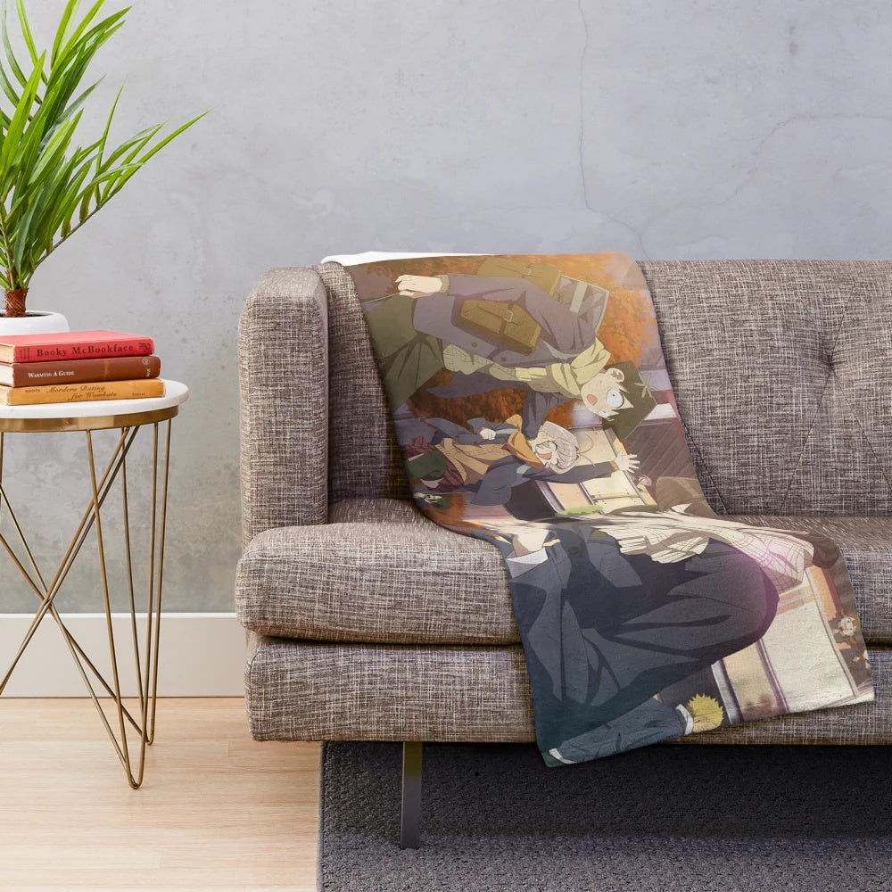 Komi-san inspired plush blanket featuring characters from the popular anime "Komi Can't Communicate