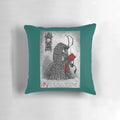 Krampus Christmas Pillow with Scary Krampus Monster Graphic
