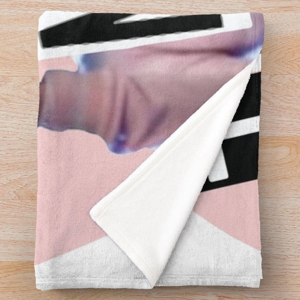 Kris Jenner inspired plush blanket with "Thank U Next" inspired design