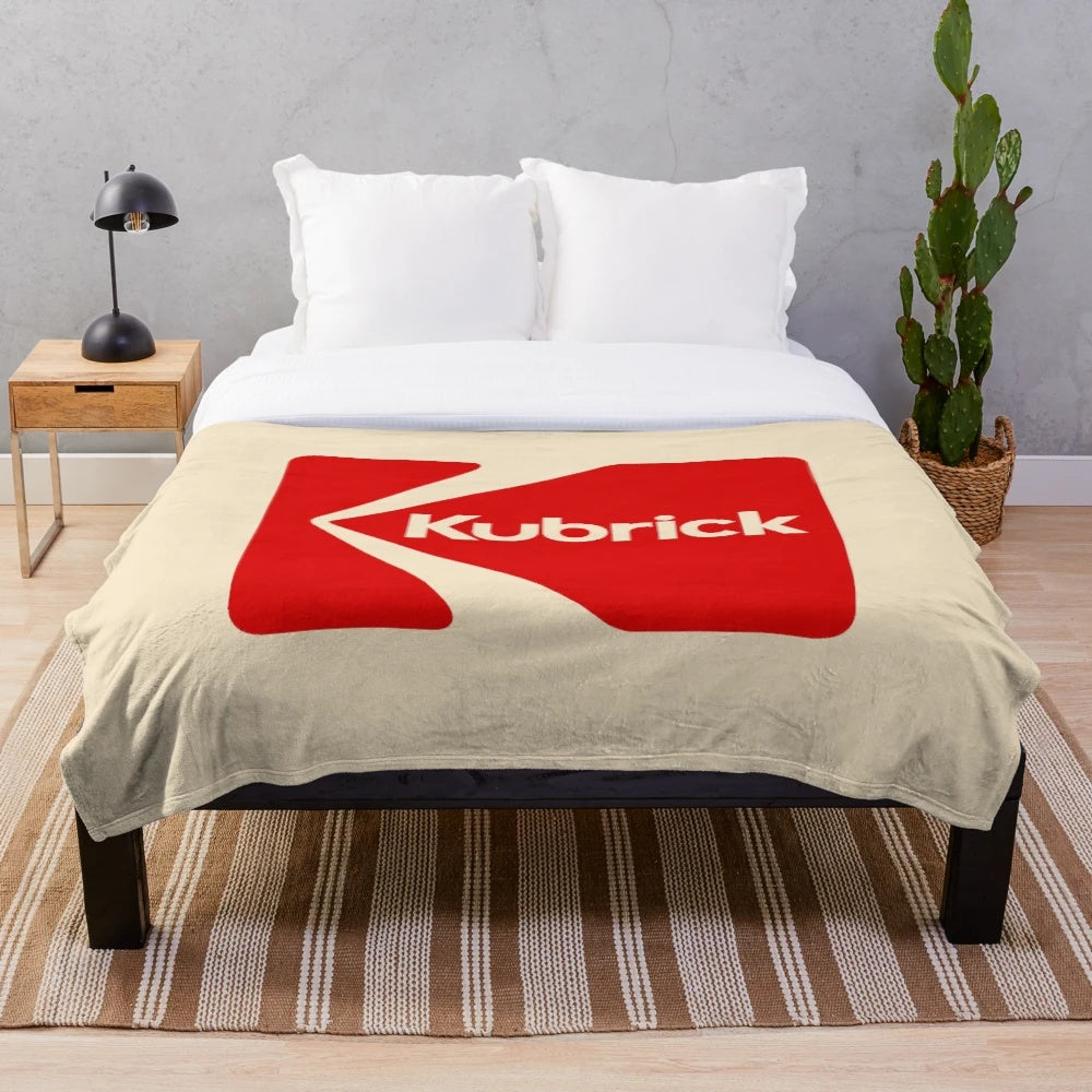Kubrick plush blanket featuring iconic film imagery
