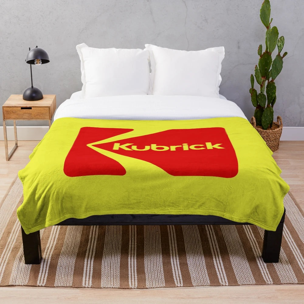 Kubrick-Inspired Plush Blanket featuring iconic film themes