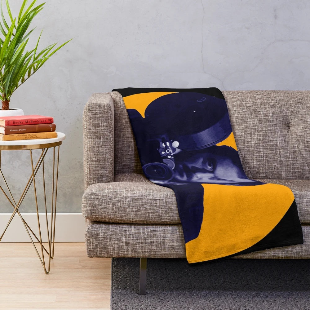 Kubrick-inspired plush blanket featuring iconic imagery and themes from the legendary filmmaker's work