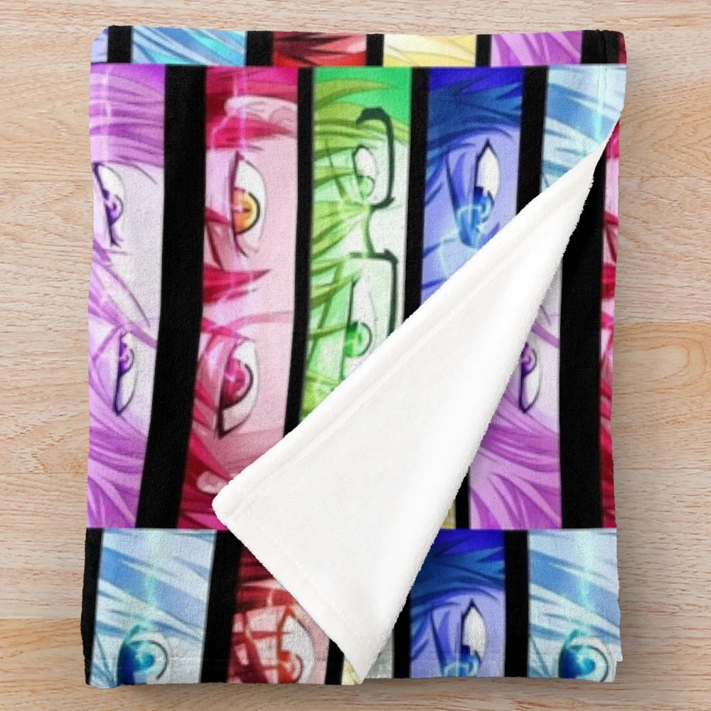 Kuroko no Basket themed plush blanket featuring characters from the popular anime series