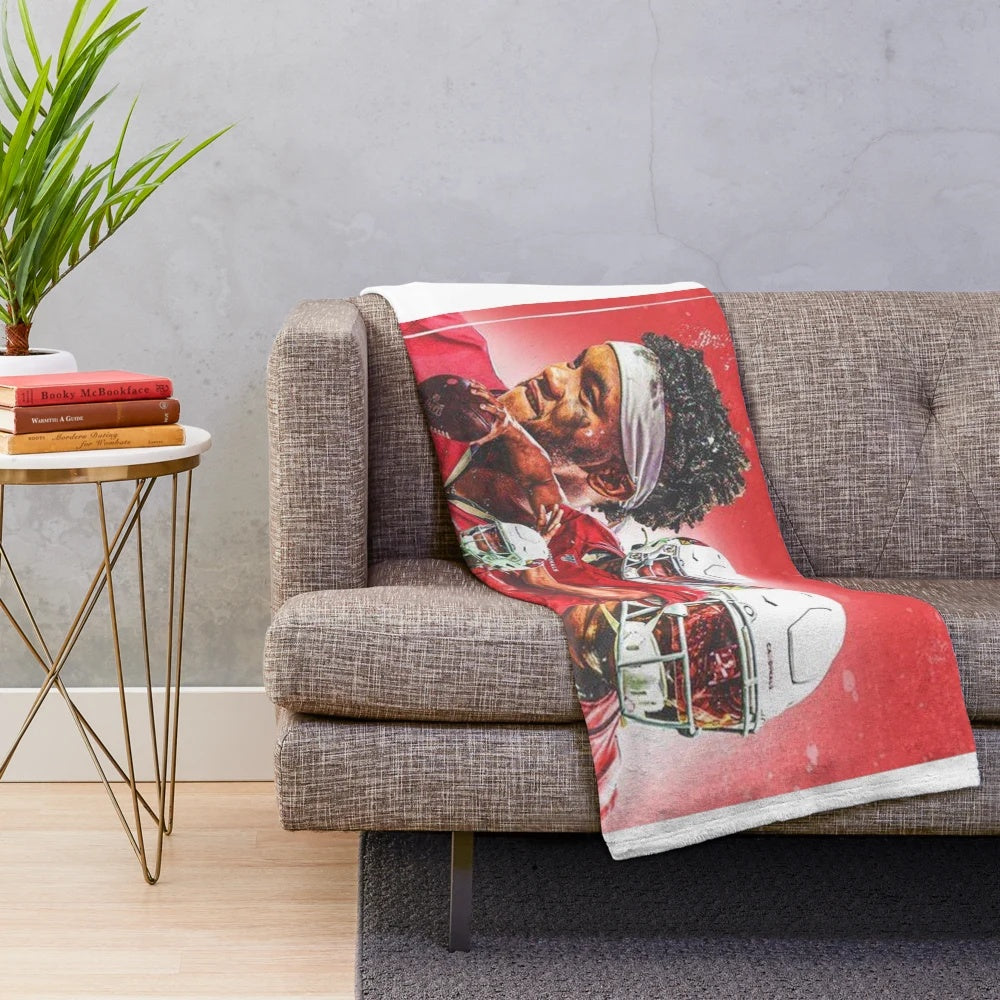 Kyler Murray inspired plush blanket for football fans