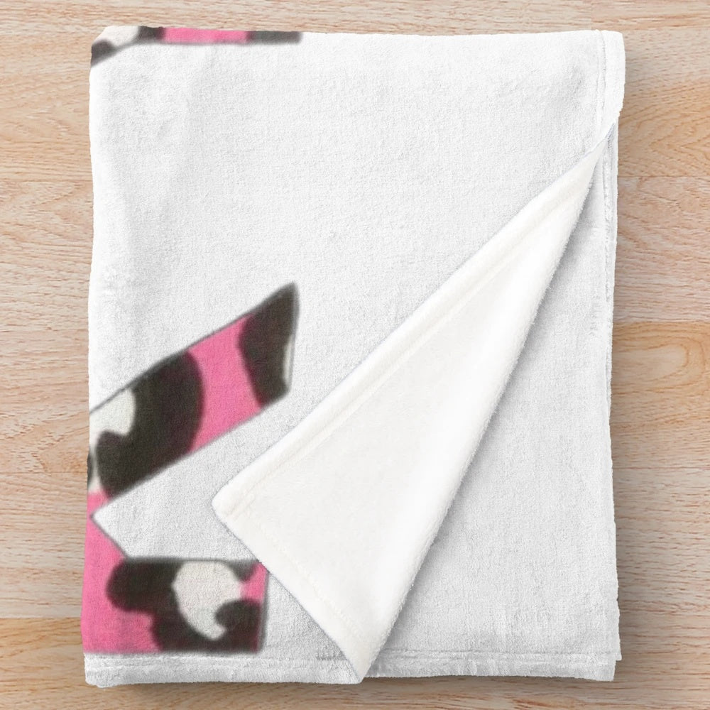 Leopard print plush blanket featuring Kylie Minogue's music art