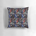A collage edit pillow featuring Adam Driver as Ben Solo/Kylo Ren from the Star Wars franchise.