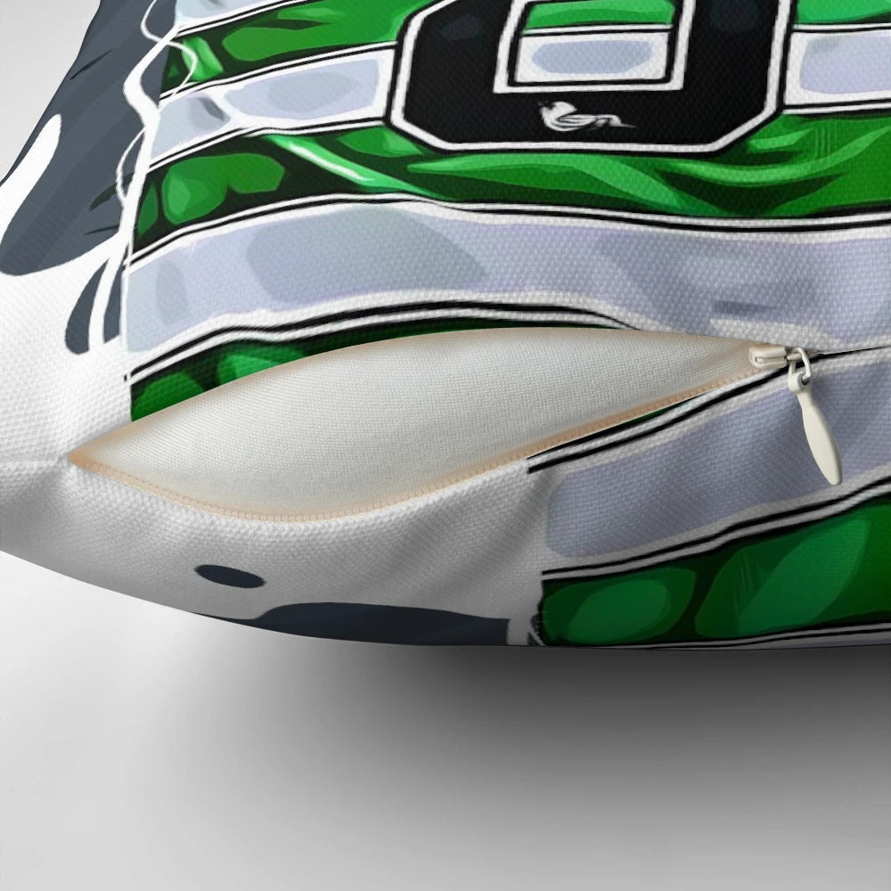 Soft, high-quality pillow featuring Kyogo Furuhashi, the star player of Celtic FC.