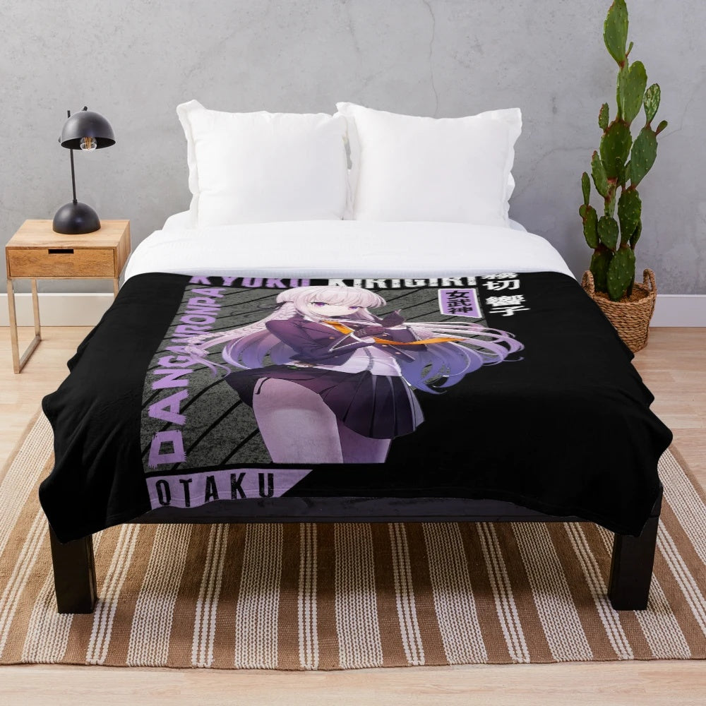 Kyoko Kirigiri plush blanket featuring the mystery girl character from the Danganronpa anime series