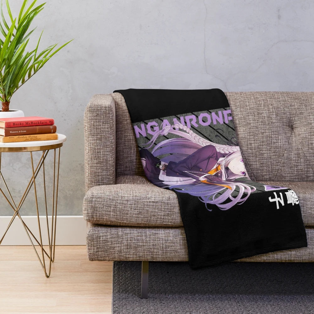 Kyoko Kirigiri plush blanket featuring the mystery girl character from the Danganronpa anime series