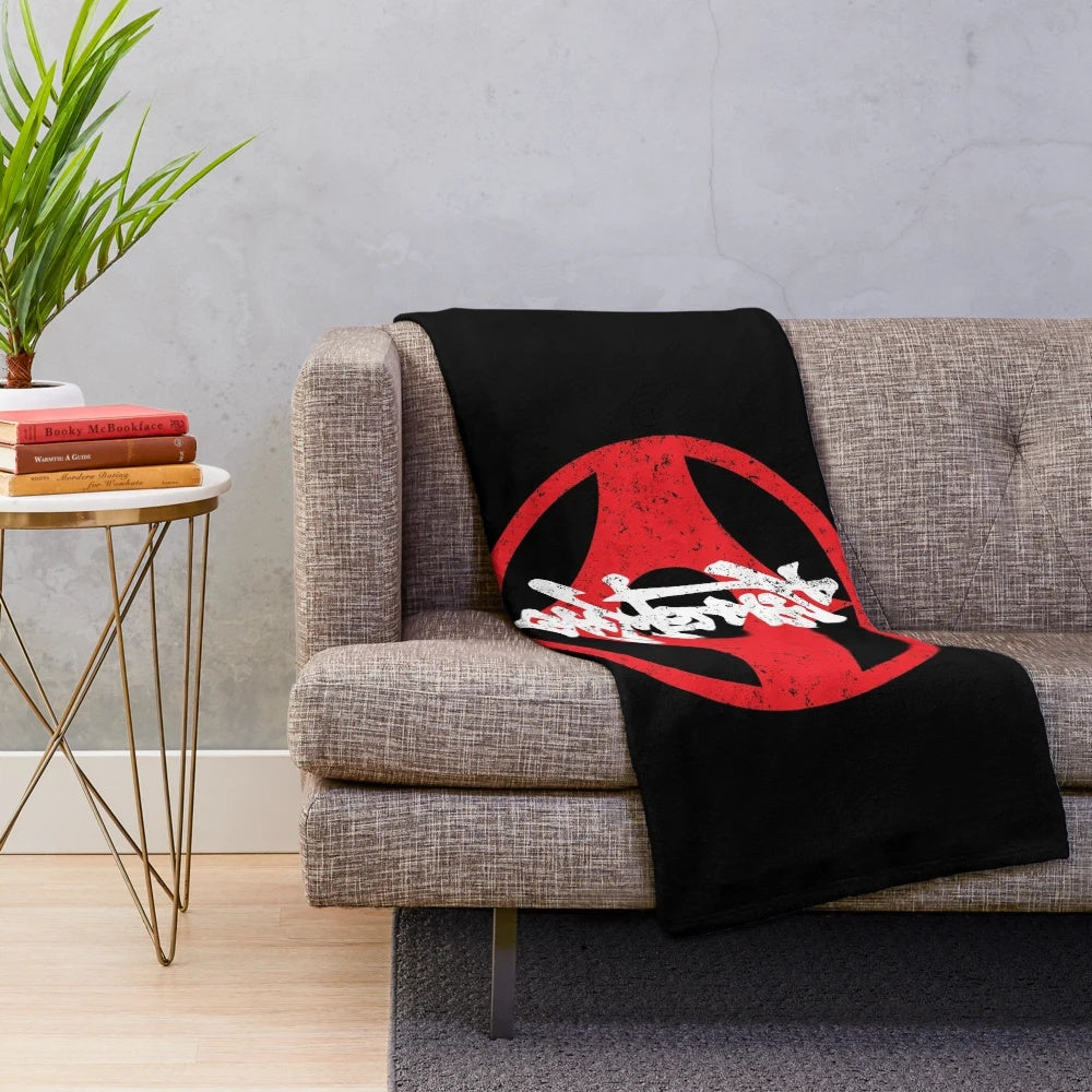 Kyokushin Kaikan karate symbol design printed on a soft, cozy plush blanket