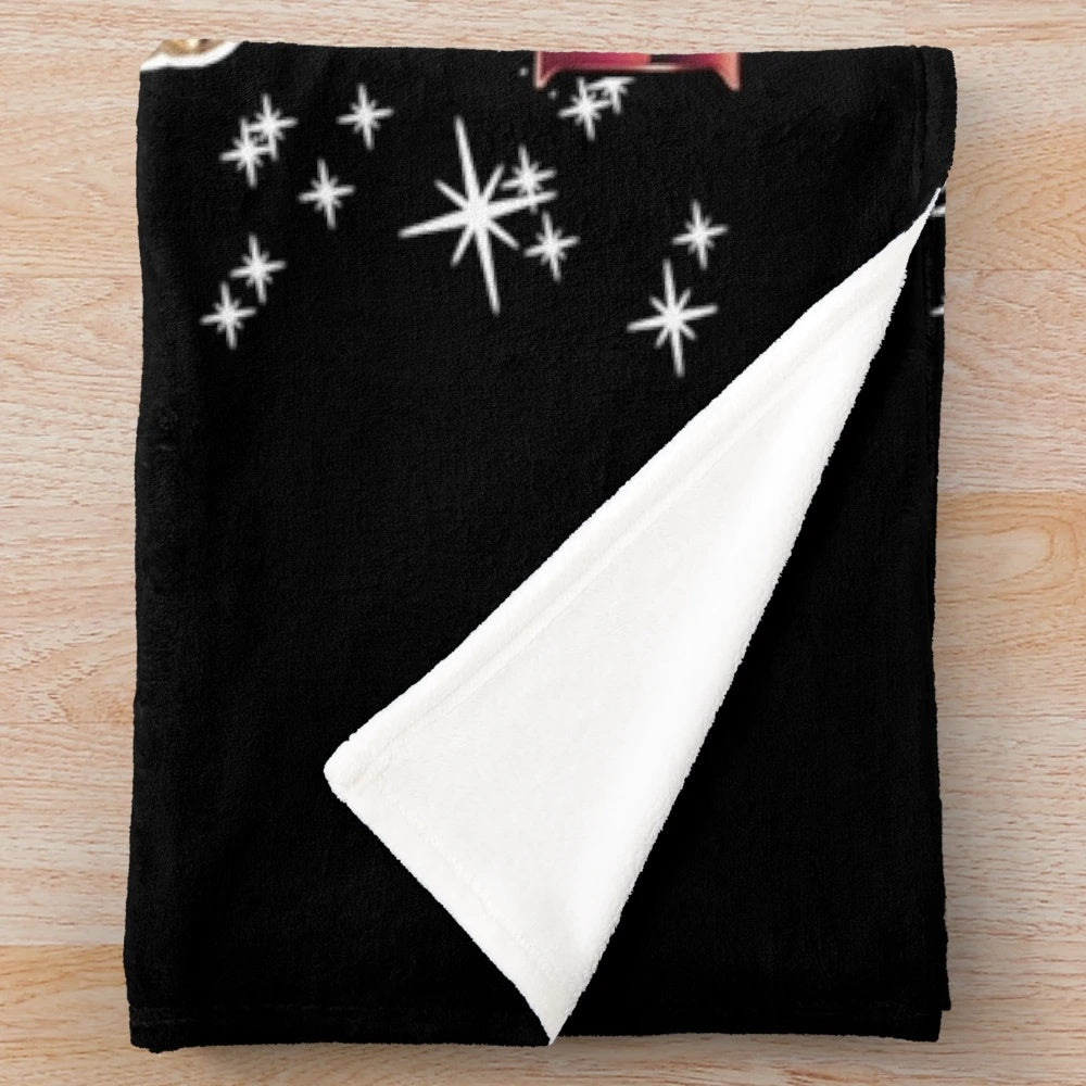 Soft, cozy plush blanket featuring artwork inspired by the classic film Labyrinth