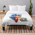Labyrinth worm plush blanket featuring a whimsical fantasy creature design