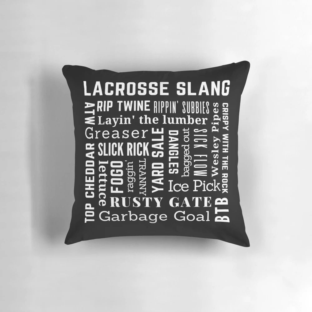 Lacrosse and lax player slang terminology pillow