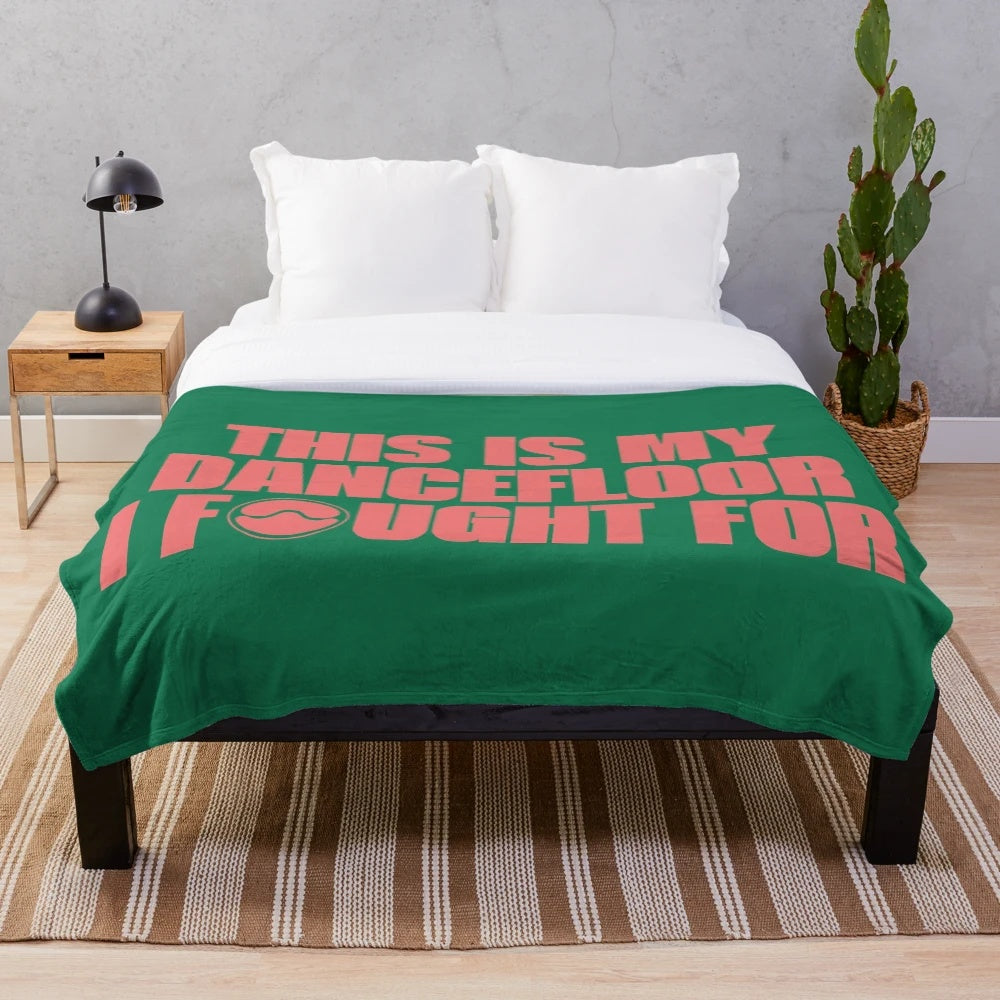 Lady Gaga Chromatica-inspired plush blanket with sine wave and dance floor design