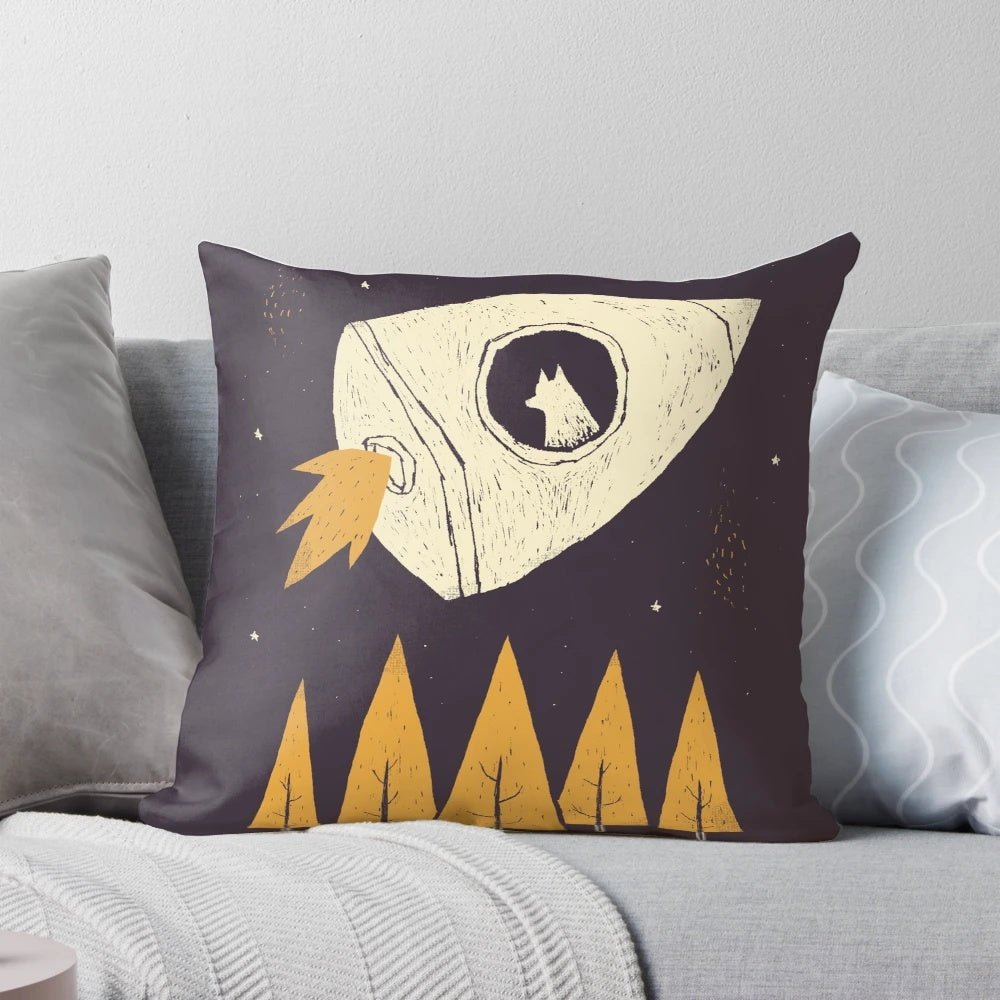 Laika Pillow - Soft, Comfortable Pillow for Pets Featuring the Iconic Space Dog Laika