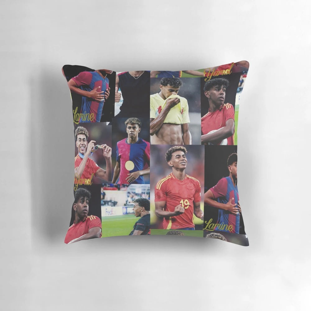 Lamine Yamal Soccer Player Pillow - Soft and Cozy Football Cushion
