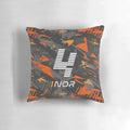 Lando Norris Formula 1 abstract car design pillow with minimalist, vintage-inspired graphics