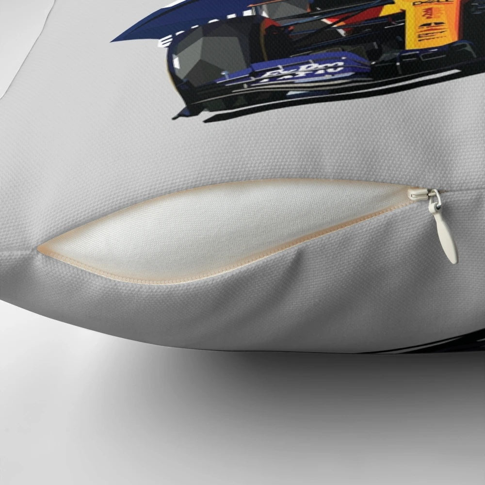 Lando Norris Formula 1 low poly racing car pillow