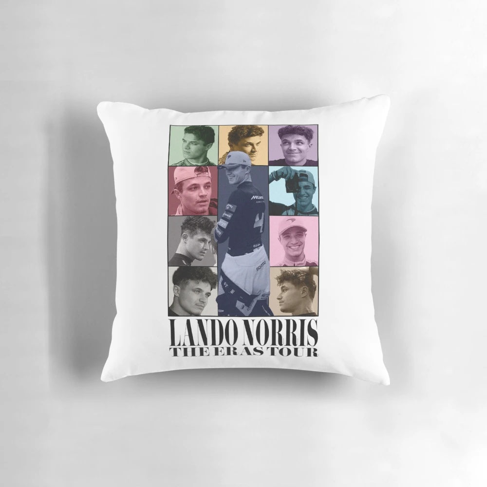 Lando Norris inspired Formula 1 pillow featuring the McLaren driver's car design