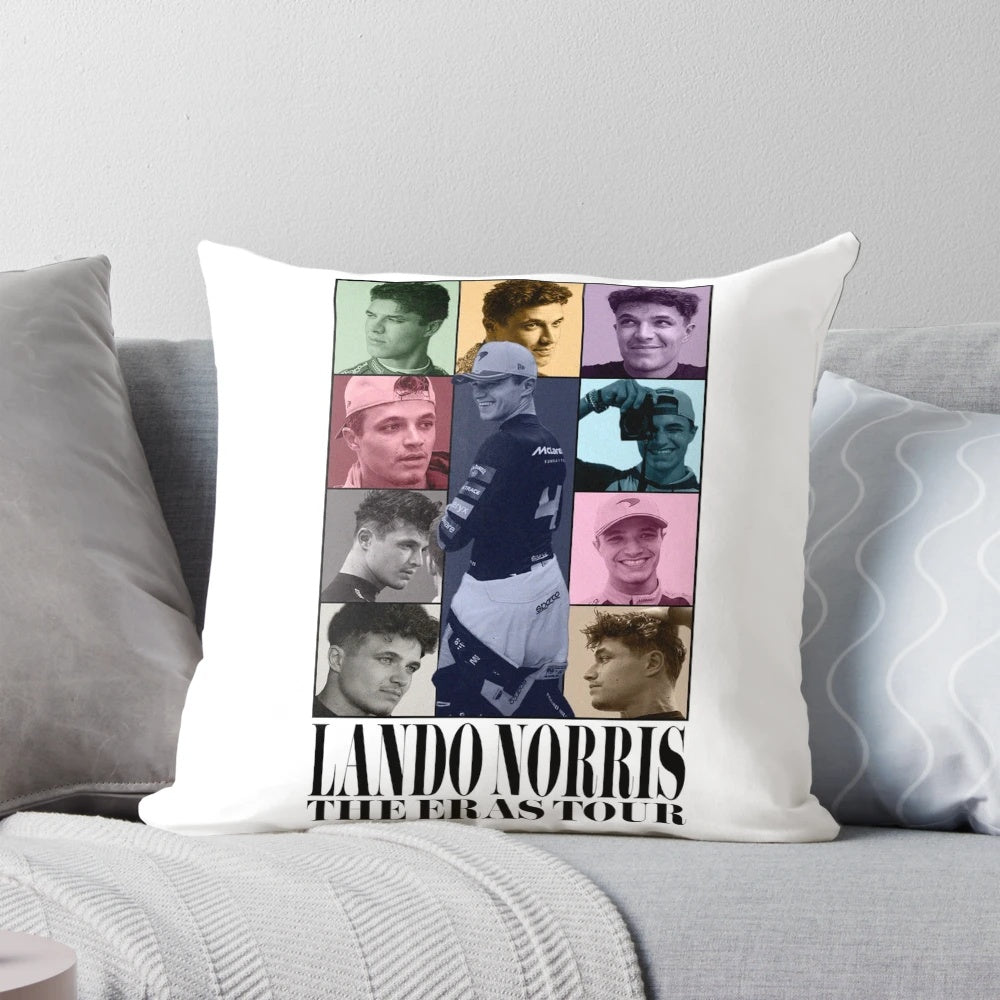 Lando Norris inspired Formula 1 pillow featuring the McLaren driver's car design