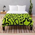 Lando Norris inspired black plush blanket with helmet pattern design