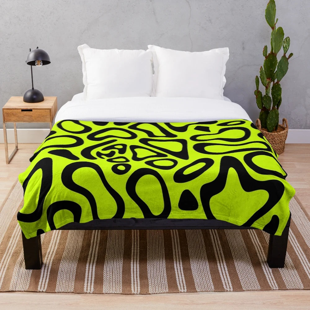 Lando Norris inspired black plush blanket with helmet pattern design