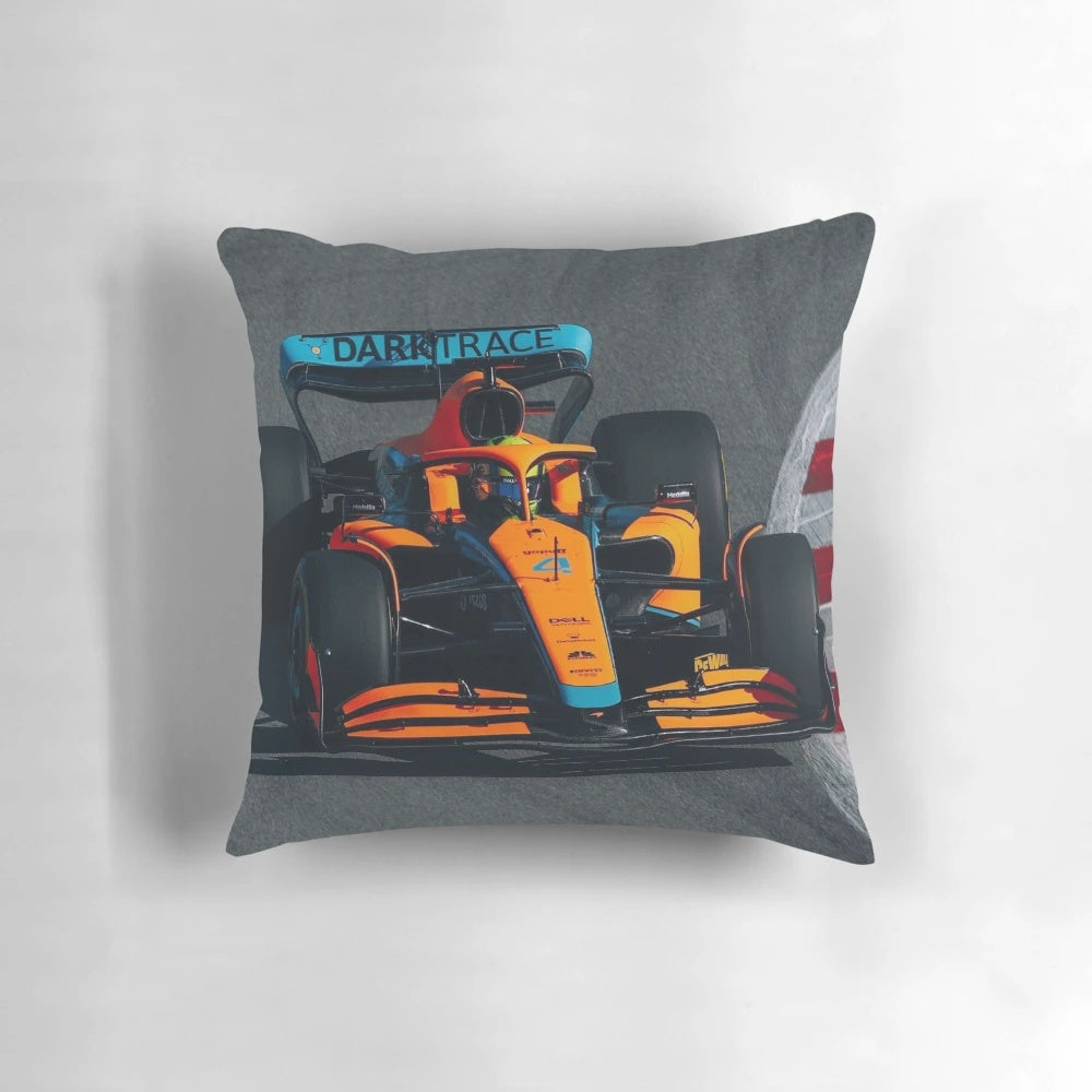 Lando Norris Formula 1 Racing Themed Decorative Pillow