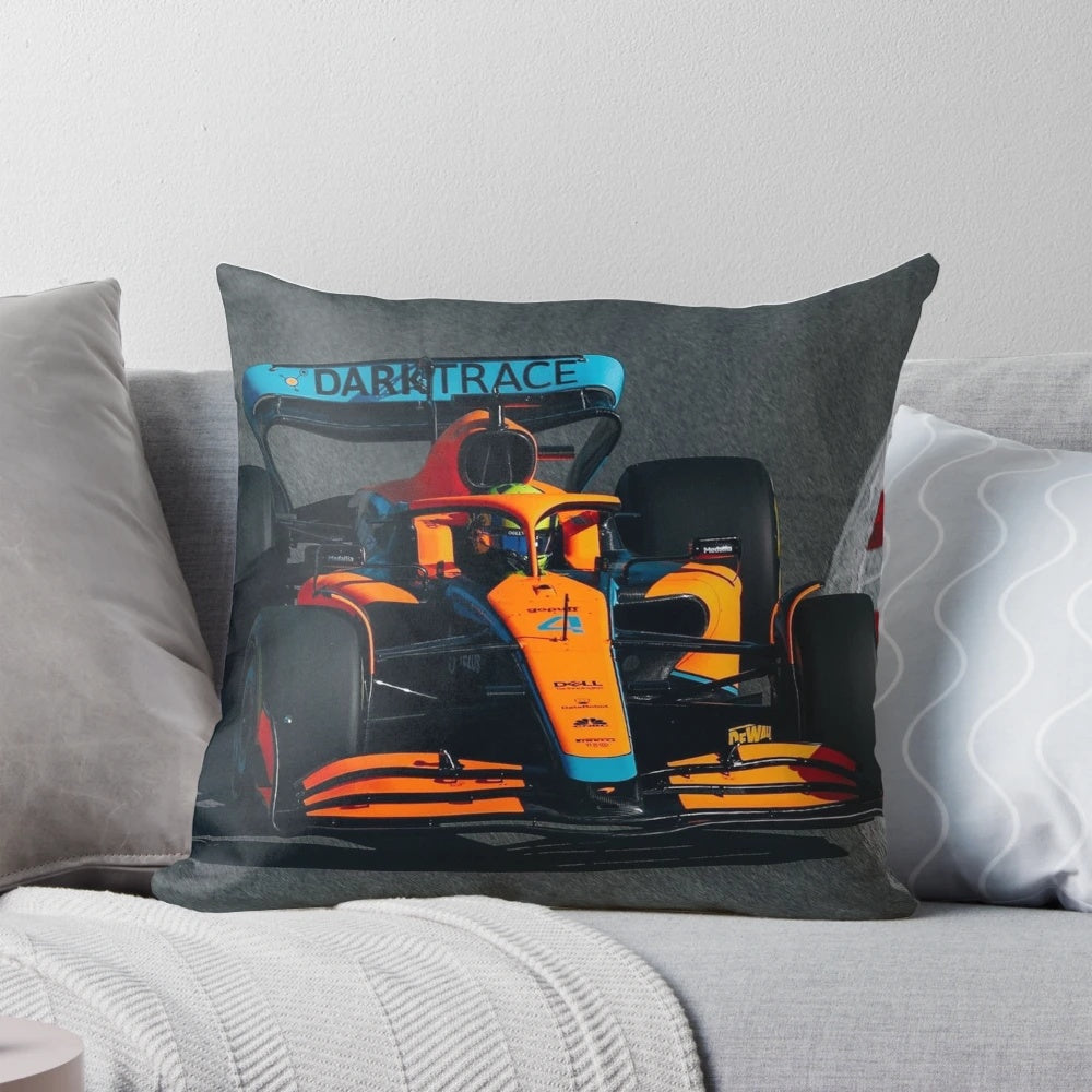 Lando Norris Formula 1 Racing Themed Decorative Pillow