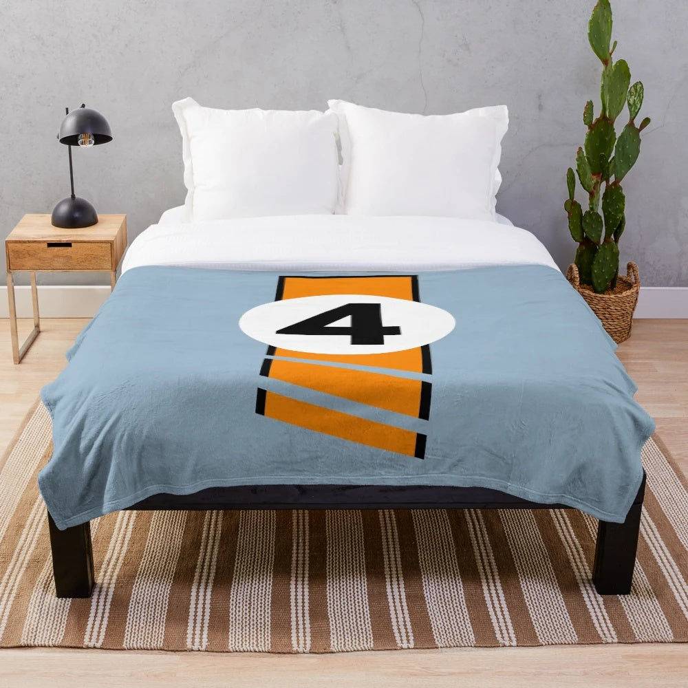 Lando Norris inspired plush blanket with Mclaren F1 team colors