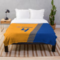 Lando Norris inspired plush blanket with Formula 1 racing design