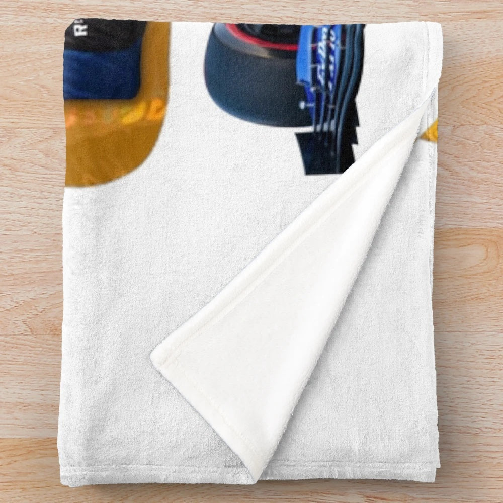 Lando Norris inspired plush blanket with racing design