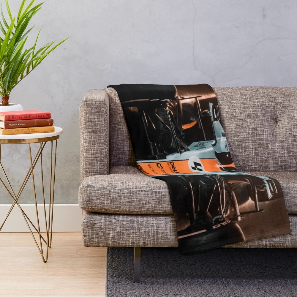Lando Norris-inspired plush blanket featuring the Formula 1 driver's image