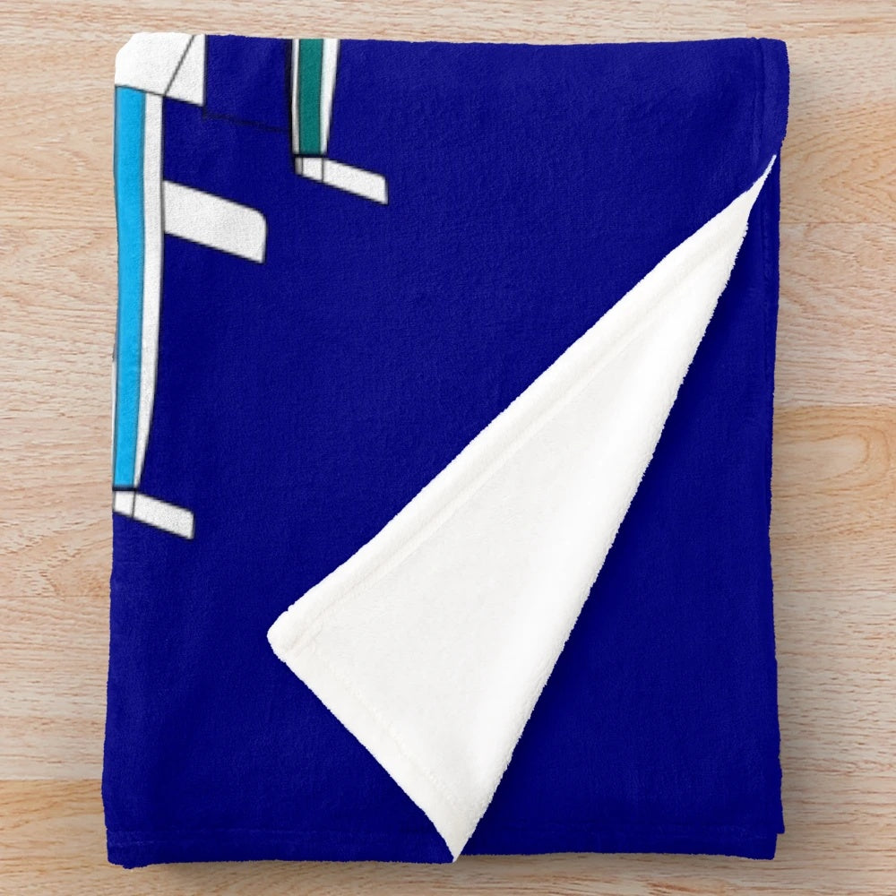 Laser sailboat racing inspired plush blanket