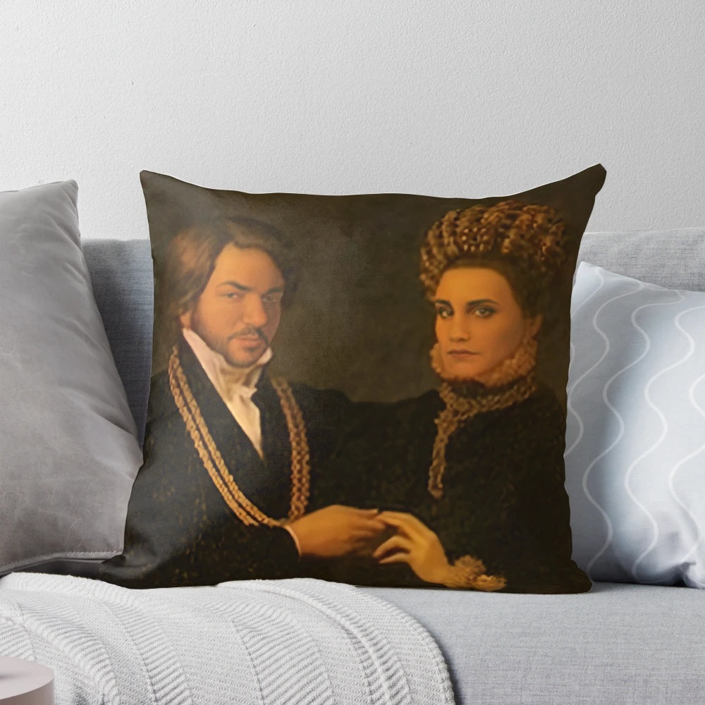 Laszlo and Nadja Pillow, featuring the iconic vampire characters from the hit TV series What We Do in the Shadows