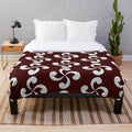 Lauburu Basque Cross Plush Blanket