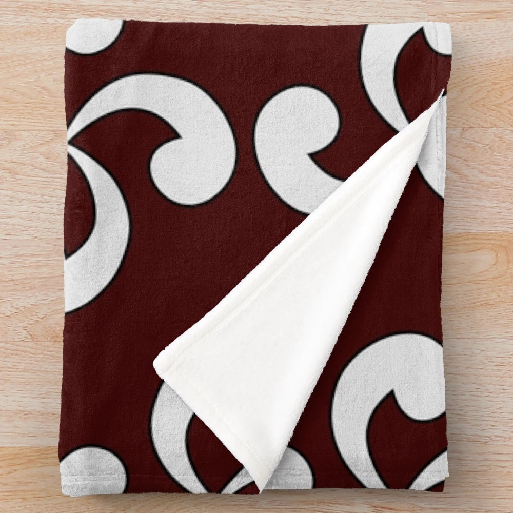 Lauburu Basque Cross Plush Blanket