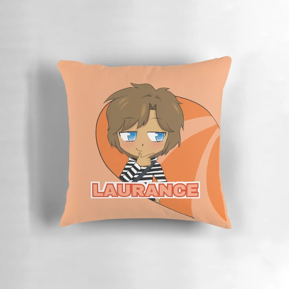 Laurance Zvhal inspired blue-eyed character pillow for Minecraft Diaries fans