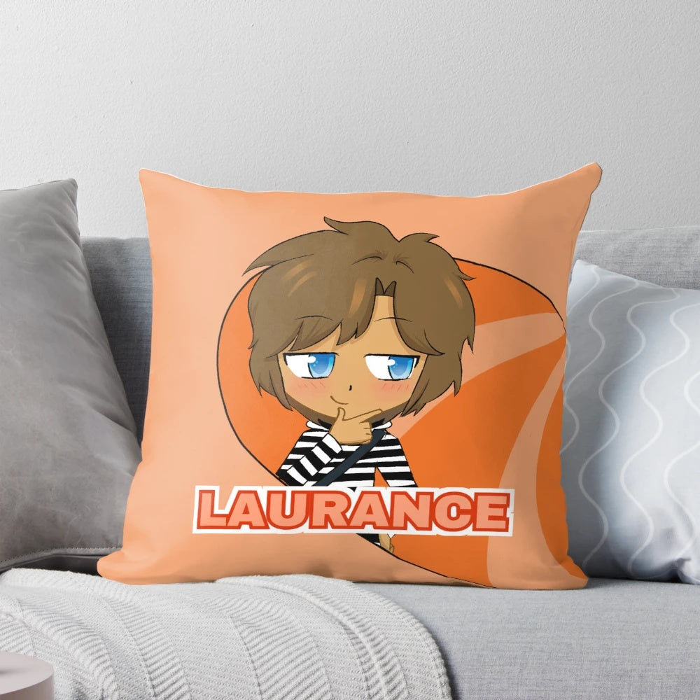 Laurance Zvhal inspired blue-eyed character pillow for Minecraft Diaries fans