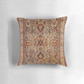Lavar Kirman inspired rug print pillow with floral, geometric, and tribal patterns