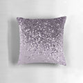 Lavender and glitter accented decorative pillow with ultraviolet hues