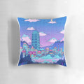 A soft, plush pillow featuring a whimsical, pastel-colored Lavender Town design from the popular video game series.