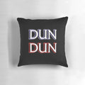 A colorful, humorous throw pillow featuring a popular "Dun Dun" meme from the TV show Law & Order: Special Victims Unit.