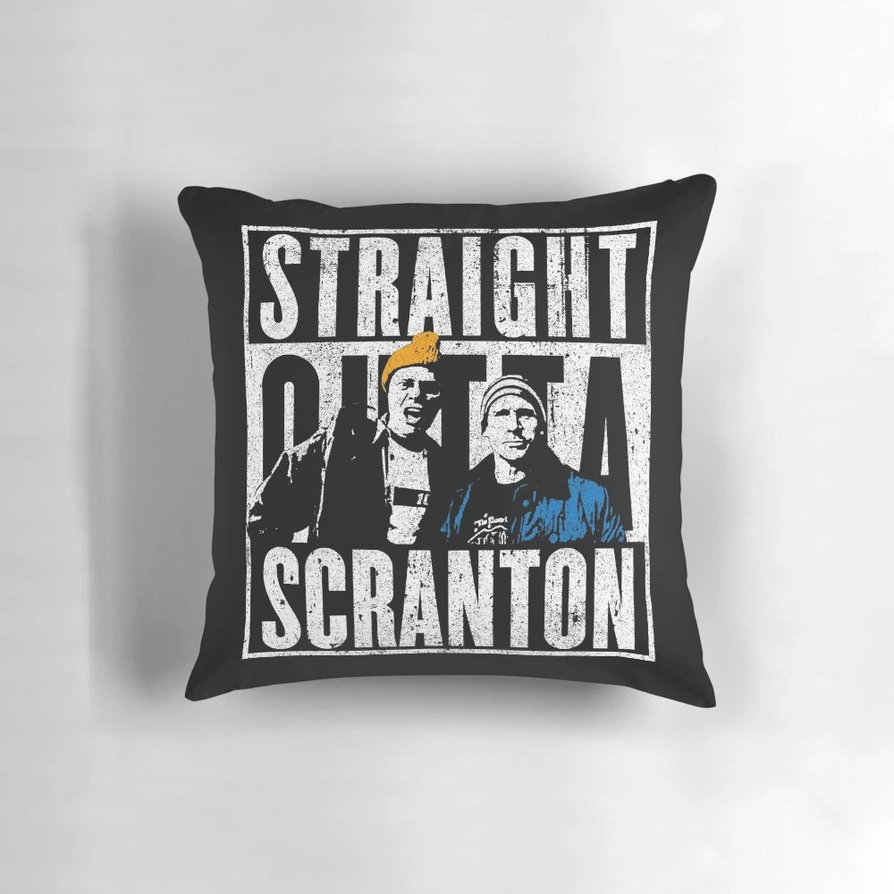 Lazy Scranton Pillow with The Office characters and logo