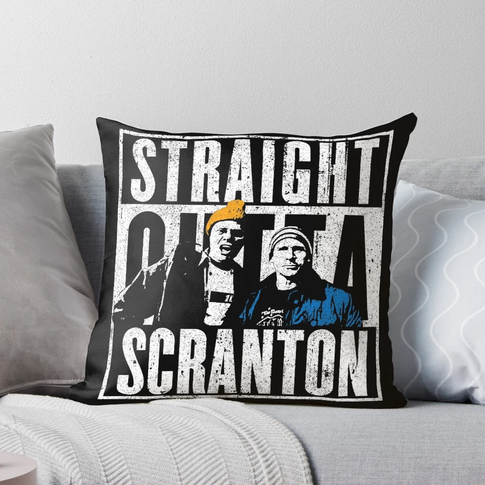 Lazy Scranton Pillow with The Office characters and logo