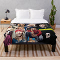 Leah Williamson plush blanket with collage design